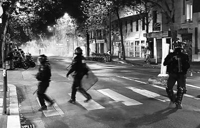 Caught in the protest