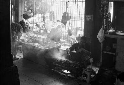 Cooking at the old market