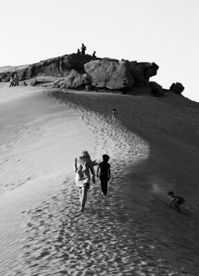 Climbing the dune