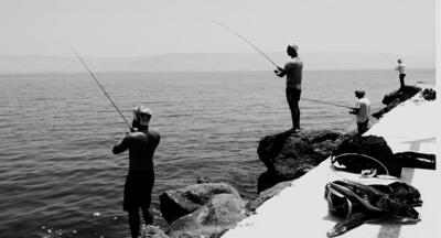 Fishing in the Tiberias lake