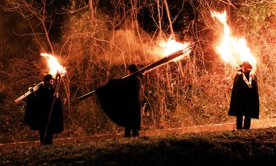 A Ndocciata (a torches parade) to celebrate nativity
