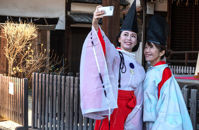 Selfie @ the Setsubun Celebration in Kyoto