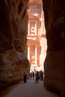 Narrow passages in Petra